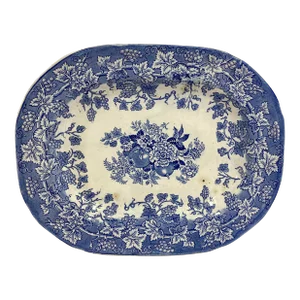 Antique John Lythgoe Vine & Flowers Pattern Serving Platter From England - Circa 1850’s