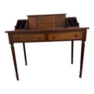 1960s Petite Mahogany Carlton Style Writing Desk For Sale