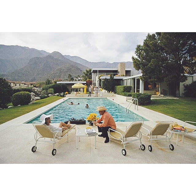 Mid-Century Modern Slim Aarons, Poolside Interruption, Limited Edition Estate Stamped Photographic Print, 1970s For Sale - Image 3 of 3