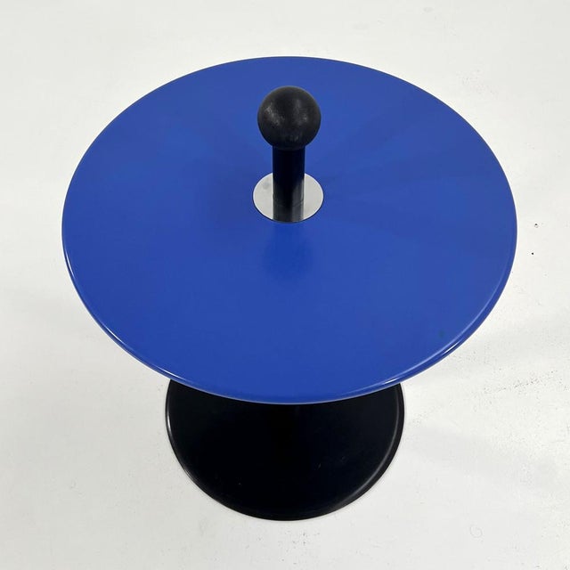 Postmodern Blue Side Table from Ikea, 1980s For Sale - Image 3 of 9