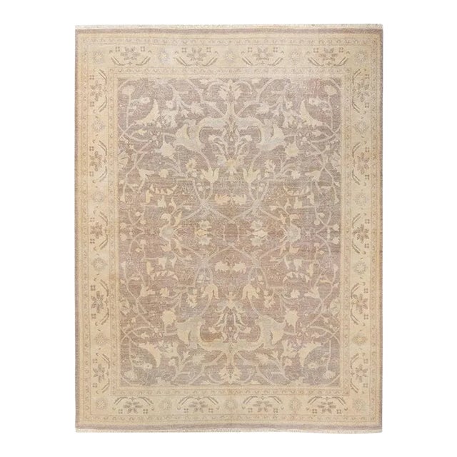 Eclectic, One-of-a-Kind Hand-Knotted Area Rug in Gray, 8' 0" x 10' 2" For Sale