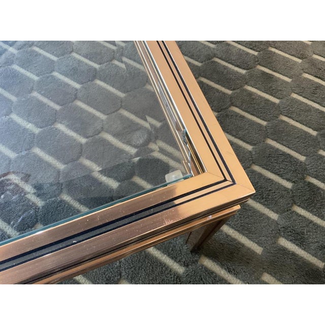 Gold Art Deco Glass Coffee Table by Pierre Vandel For Sale - Image 8 of 14
