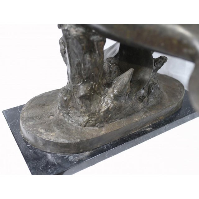 Vintage Bronze Dolphin Statue For Sale - Image 10 of 14