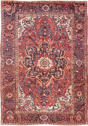 1950s Semi-Vintage Heriz Rug- 9′6″ × 13′3″