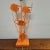 Figurative Vintage Orange Fish Seaweed Lamp For Sale - Image 3 of 8