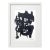 13.5" by 16.7" Black and White Abstraction #8 - One-of-a-Kind High-End White Wood Shadow Box Framed Original Painting / Robert Motherwell For Sale