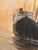 Description: An atmospheric 1968 harbor painting signed by Petko Kadiev. A working boat crosses the foreground while...