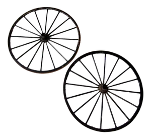 Antique Wagon Wheel - a Pair