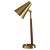 Gold Mid-Century Scandinavian Table Lamp in Brass and Oak attributed to Falkenbergs, 1950s For Sale - Image 8 of 8