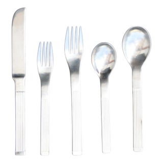 Mid 20th Century Set of Dansk Stainless Flatware, 40 Pieces For Sale