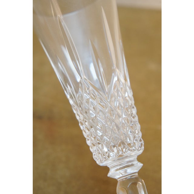Glass Late 20th Century Lenox Masterpiece Diamond Cut Crystal Wine & Champagne Stemware Glasses - Set of 8 For Sale - Image 7 of 16