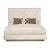 It has a tall upholstered headboard with a&nbsp;modern channel tufting design of converging angles that meet in the center...