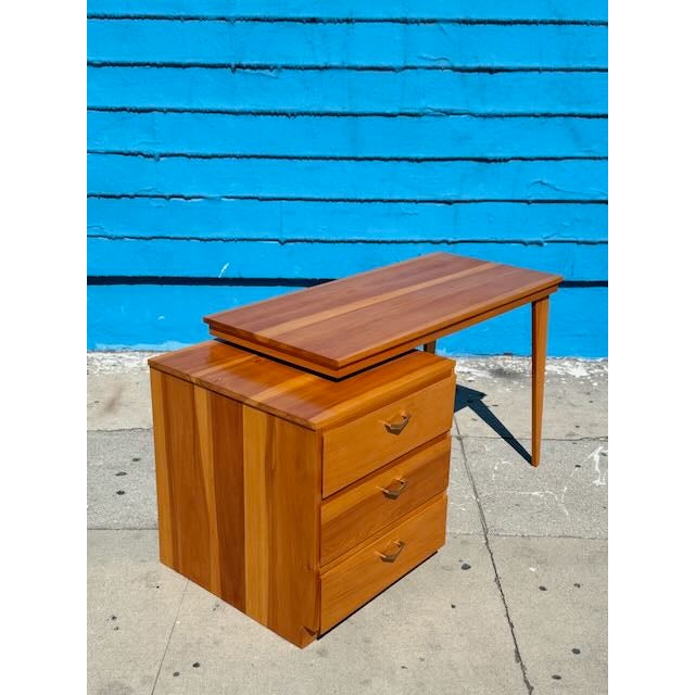 1950s Atomic Swivel Desk in Pine/Maple For Sale - Image 12 of 12
