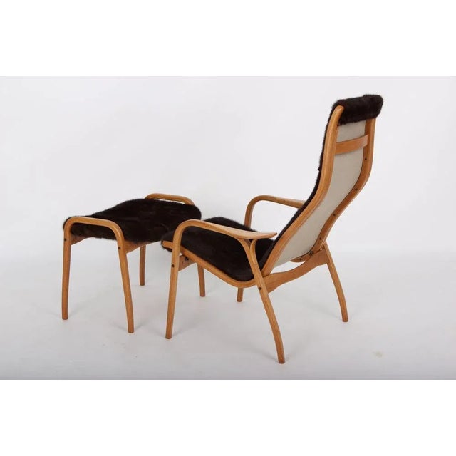 Set of Lamino Chair and Stool by Yngve Ekström for Swedese For Sale - Image 3 of 10