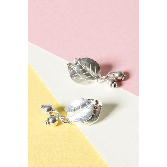 Silver Earrings from Gertrud Engel, 1952, Set of 2 For Sale - Image 6 of 6