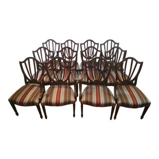 Extremely Rare Full Set! Late 20th Century Baker Furniture Historic Charleston Dining Room Chairs (12) For Sale