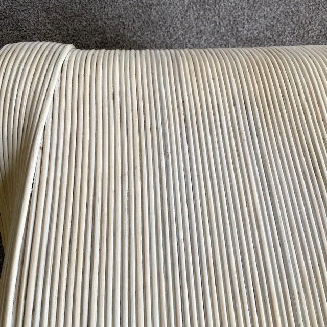 Boho Chic Wavy Ribbon Pencil Reed Side Tables - a Pair For Sale In Miami - Image 6 of 11