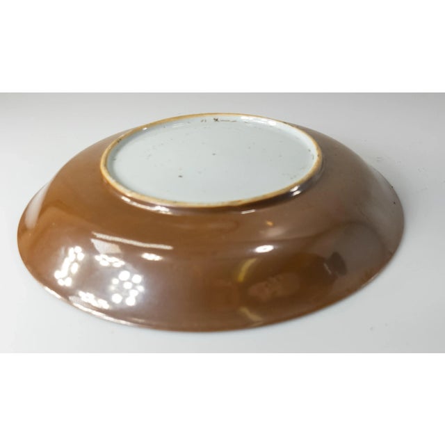 17th Century Chinese Ming Cafe Au Lait and Blue and White Plate For Sale - Image 11 of 12