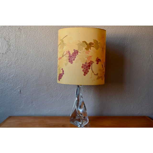 Vintage French Free-Form Crystal Table Lamp For Sale - Image 11 of 12