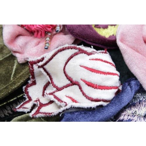 Pair Mackenzie Childs Round Whimsical Pillows For Sale - Image 9 of 10