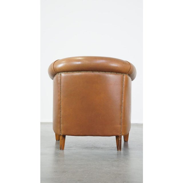 Sheep Leather Club Chair For Sale - Image 4 of 13