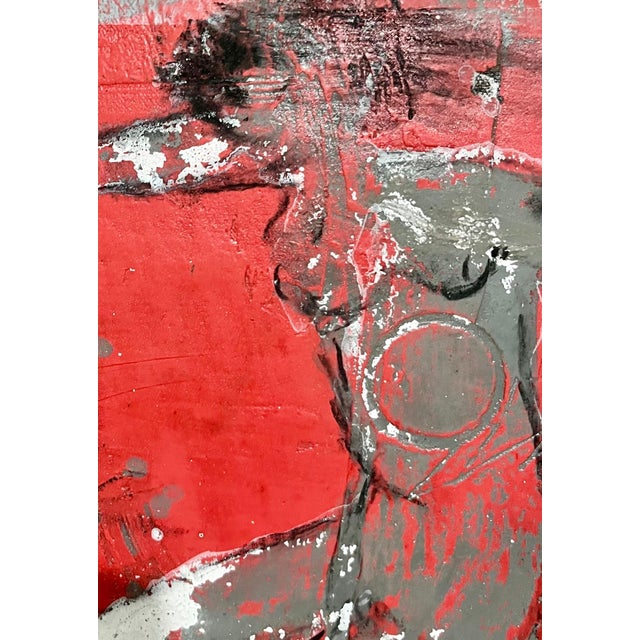 Contemporary Alexis Gorodine, French Neo Expressionist Mixed Media Impasto Dancing Painting Alexis Gorodine For Sale - Image 3 of 5