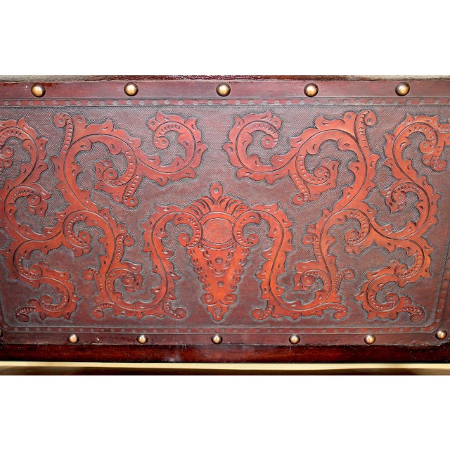 Soloman Leather Bench | Chairish