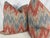 Transitional Colefax & Fowler "Medora" in Tomato/Slate 22" Pillows-a Pair For Sale - Image 3 of 3