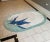 Unique Vintage Wool Art Deco Oval Area Rug. Recently cleaned. Sea Foam Green, Lemon Yellow and Royal Blue. 78.5” long x...