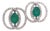 Diamond Emerald Earrings 14k White Gold 2.16 TCW Certified For Sale