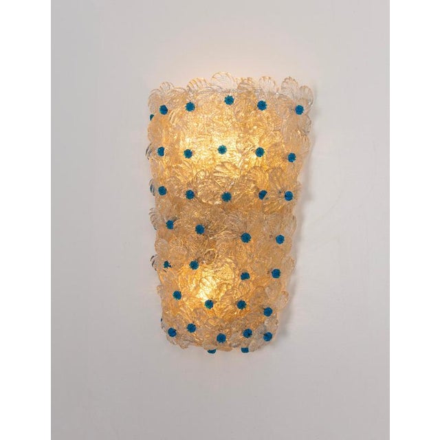 Large Murano Glass Wall Sconce from Barovier & Toso, 1970s For Sale - Image 10 of 11