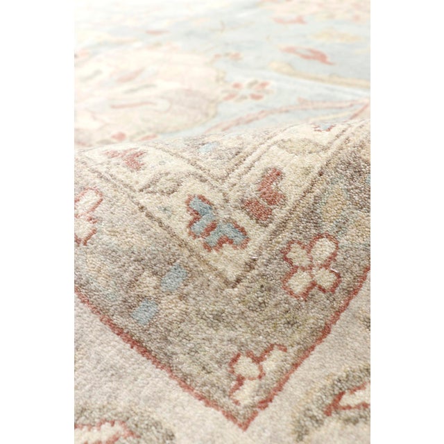 Pasargad Home Melody L. Blue Wool Area Rug-12' 3" X 18' 0" For Sale - Image 4 of 5