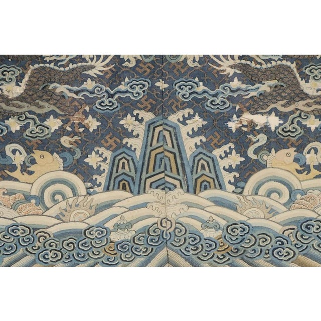 Chinese Early 20th Century Chinese Kesi Slit Double Dragon Tapestry For Sale - Image 3 of 6
