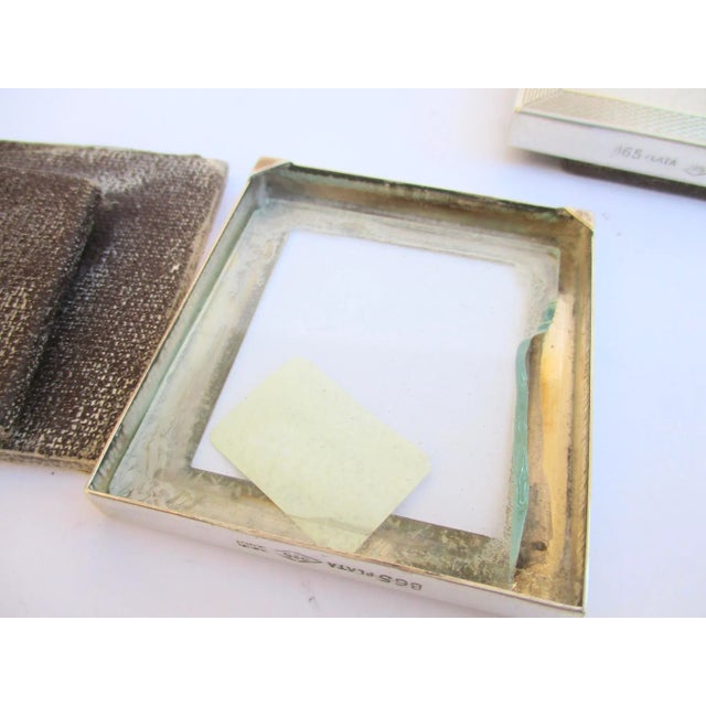Pair of Vintage Sterling Silver Photo Frames- Pair of 2 For Sale - Image 4 of 6