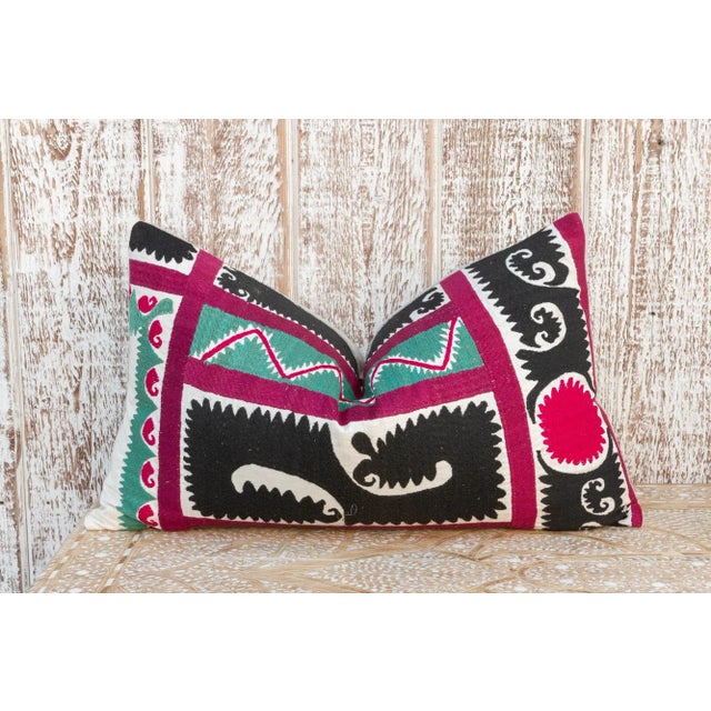 Olma Gul Suzani Lumbar Pillow For Sale - Image 9 of 9