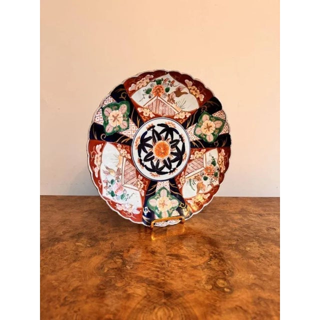 Antique Japanese Imari Plate, 1900s For Sale - Image 4 of 5