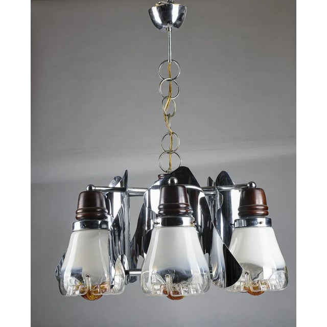 Space Age Murano Glass Chandelier from Mazzega, 1960s-1970s For Sale - Image 3 of 9