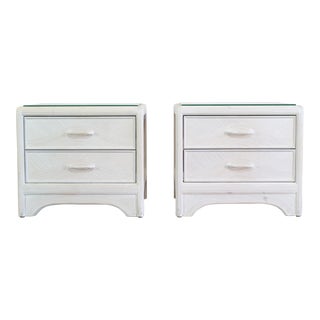 Vintage Pencil Reed Nightstands - a Pair For Sale