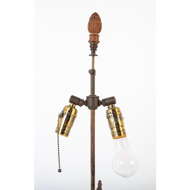 Early 20th Century French Chinoiserie Style Terracotta Musician Mounted as Lamp For Sale - Image 10 of 10