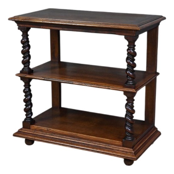 Louis XIII Style Oak Side Table, Early 20th Century For Sale