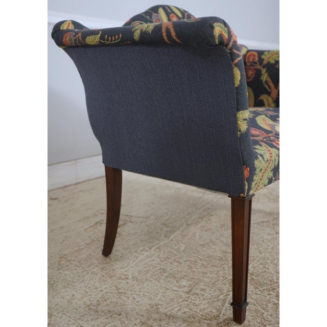 Federal Style Camelback Window Bench Settee For Sale - Image 10 of 18