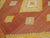 Contemporary Mid 20th Century Rusty Brown Yellow Lavender Green Turkish Kilim Room Size Rug - 9'4" x 11'5" For Sale - Image 3 of 6