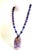 2020s Statement Charoite and Lapis Lazuli Necklace With Sculptural Charoite Pendant a Wearable Work of Art For Sale - Image 5 of 18