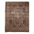 19th-Century Persian Kerman Lavar Area Rug, Handwoven Floral Pattern, Ivory & Red, 4’ X 5’ For Sale