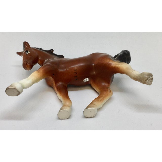 Mid Century Bone China Horse Figurine Chairish