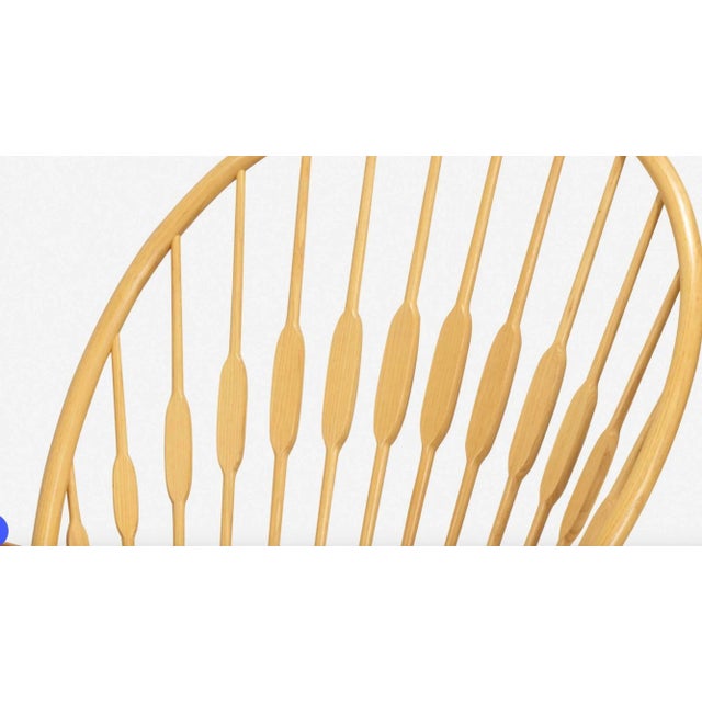 Tan 1940s Hans J. Wegner for Johannes Hansen Peacock Chair For Sale - Image 8 of 8