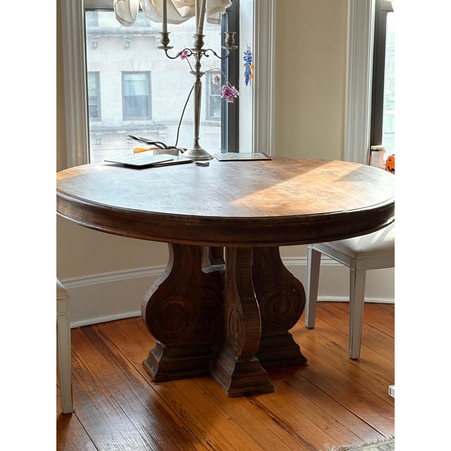 Renaissance Revival Carved Round Dining Table | Late 19th or Early 20th Century | English or Continental For Sale - Image 4 of 7