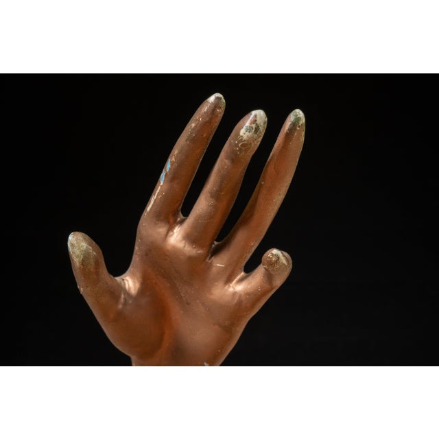 Mid 20th Century Copper Tone Jewelry Display Hand For Sale - Image 4 of 9