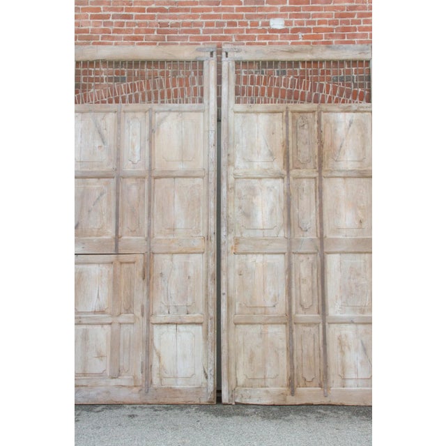 Pair of Antique Indo-French Monumental Doors For Sale - Image 12 of 12