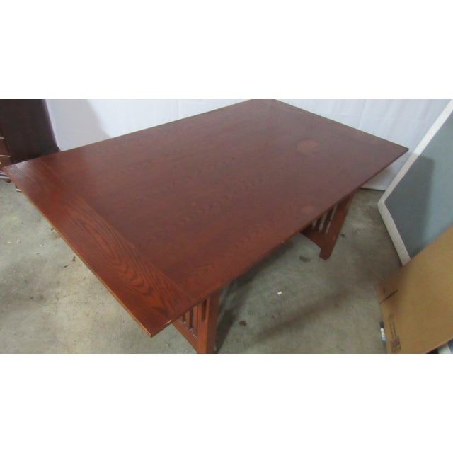 Mission 1980s Mission Oak Dining Room Table Kitchen Pennsylvania Pa House For Sale - Image 3 of 13